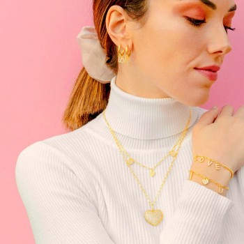 Silver necklace with cubic... 2