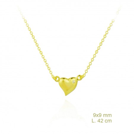 Silver necklace with cubic zirconium