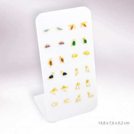 Display - 12 pairs of earrings (pressure clasp)