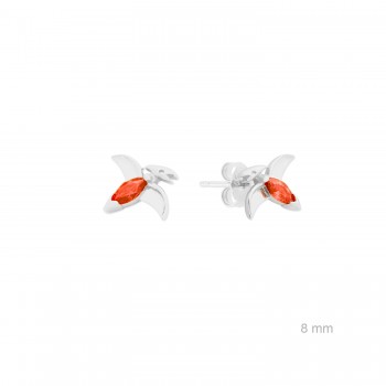 Silver earrings with cubic...