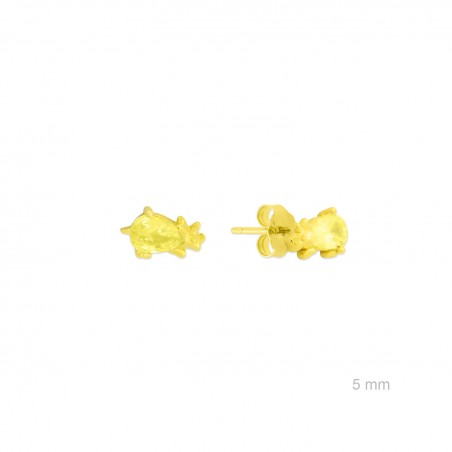 Pendientes de Plata de Ley con circonitas