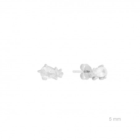 Silver earrings with cubic zirconium