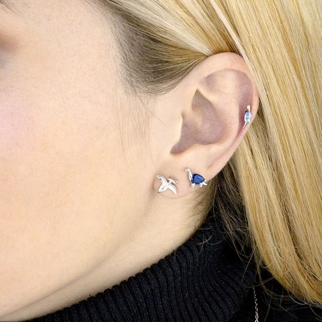 Boucles d'oreilles en Argent avec oxyde de zirconium