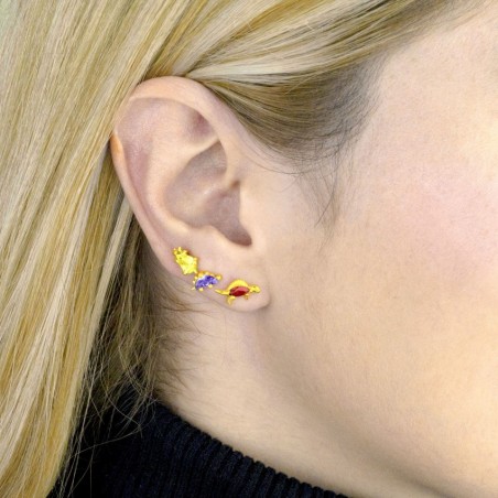 Brincos de Prata Esterlina com zircônia