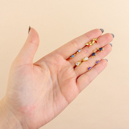 Silver earrings with cubic zirconium