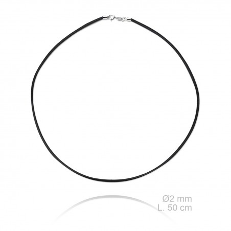 Leather necklace, length: 50 cm