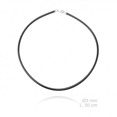 Rubber necklace, length: 50 cm