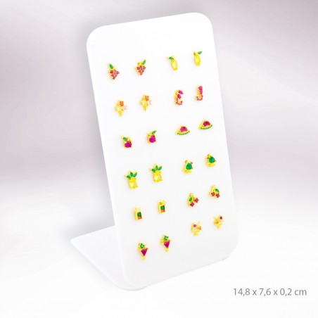 Expositor - 12 pares de brincos (fecho de pressão)