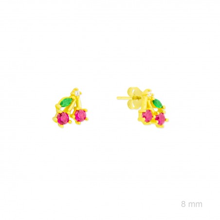 Silver earrings with cubic zirconium