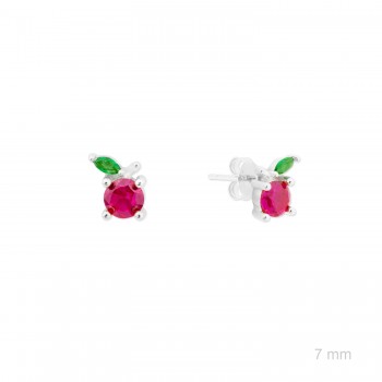Silver earrings with cubic...