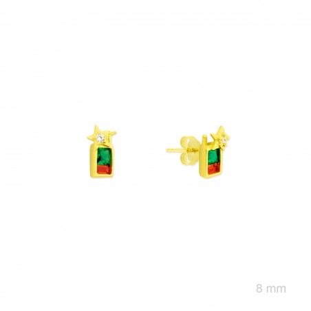 Boucles d'oreilles en Argent avec oxyde de zirconium