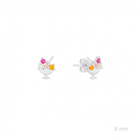 Boucles d'oreilles en Argent avec oxyde de zirconium