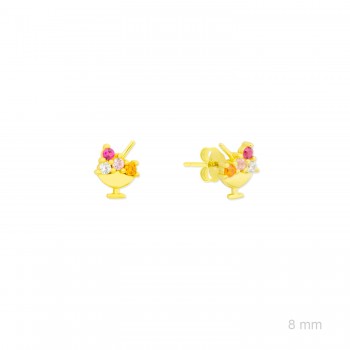 Silver earrings with cubic...
