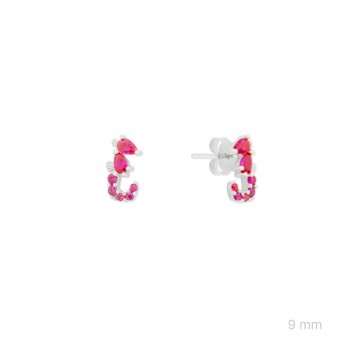 Silver earrings with cubic...