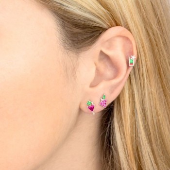 Silver earrings with cubic... 2