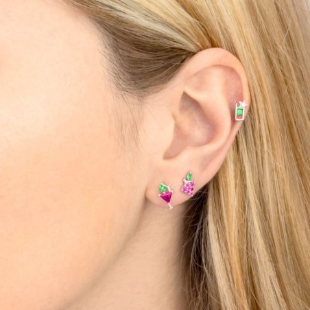 Boucles d'oreilles en Argent avec oxyde de zirconium