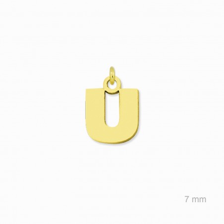 Charm de Plata de Ley (Letra U)