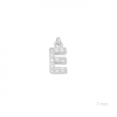 Charm de Plata de Ley (Letra E)