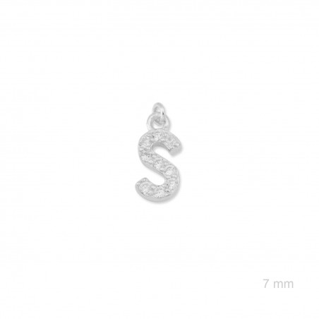 Charm de Plata de Ley (Letra S)