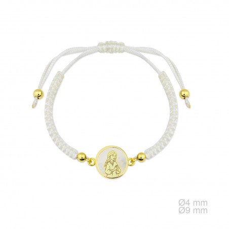 Pulseira de Prata Esterlina e Macramê