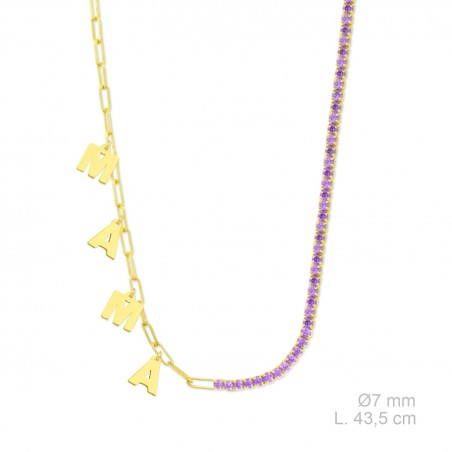 Gargantilha em Prata Esterlina com zircônia