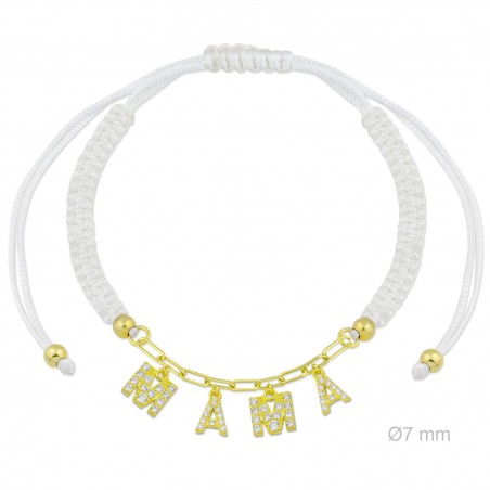 Silver bracelet with cubic zirconium