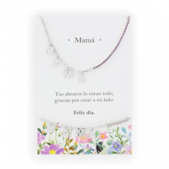 Silver necklace with cubic... 2