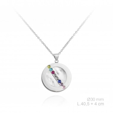 Silver Necklaces with Mother of Pearl