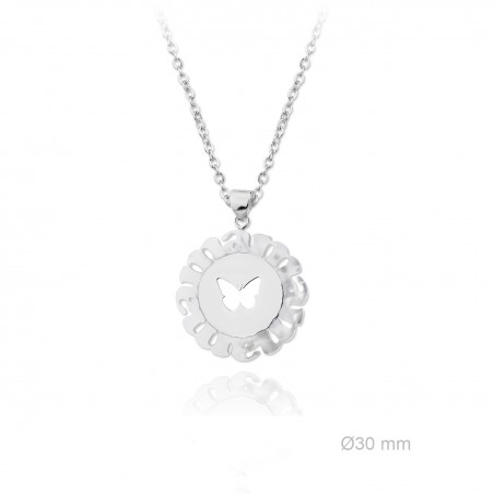 Gargantilla de Plata de Ley y nácar Mamá 