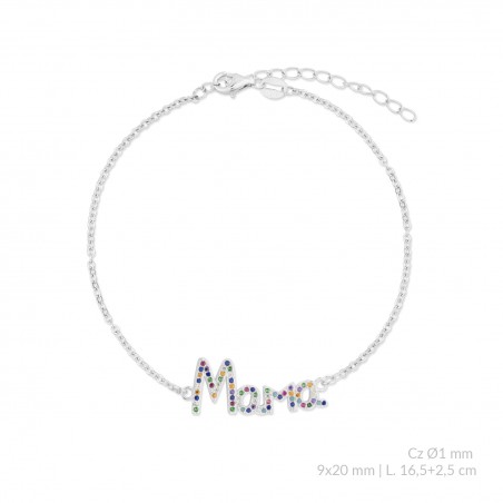 Bracelet en Argent avec oxyde de zirconium