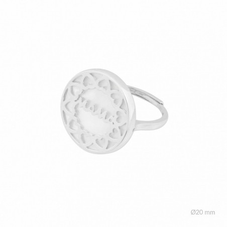 Silver ring and mother-of-pearl