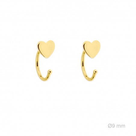 Pendientes Serena Corazón Dorados