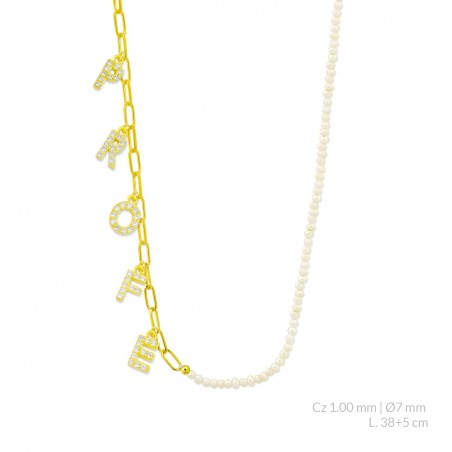 Sautoir en Argent avec oxyde de zirconium