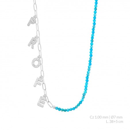 Silver necklace with cubic zirconium