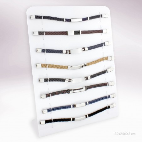 Présentoir - 8 bracelets en Acier