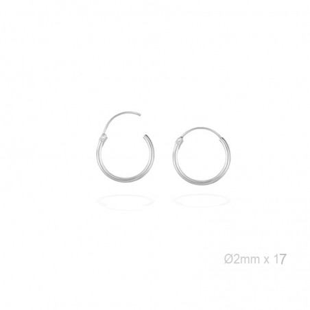 Boucles d'oreilles Argent lisse