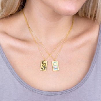 Silver necklace with cubic... 2