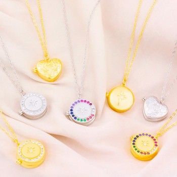 Silver necklace with cubic... 2