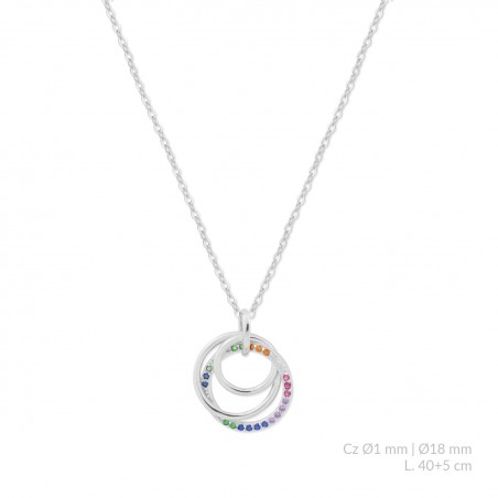 Silver necklace with cubic zirconium