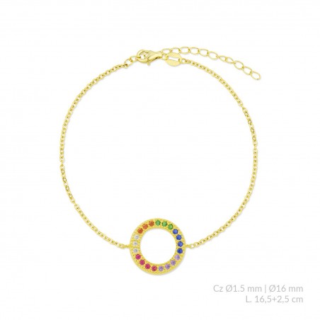 Bracelet en Argent avec oxyde de zirconium