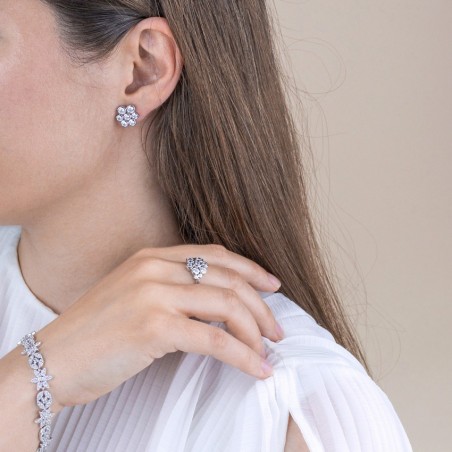 Pendientes de Plata de Ley con circonitas