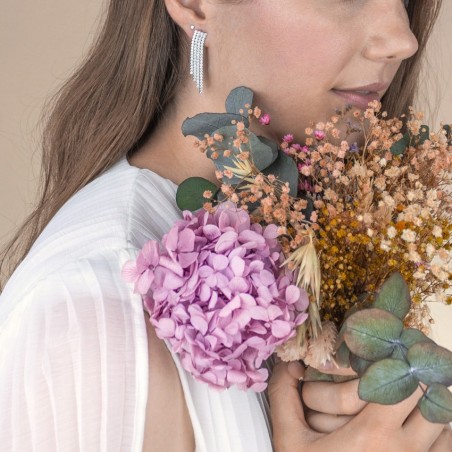 Silver earrings with cubic zirconium