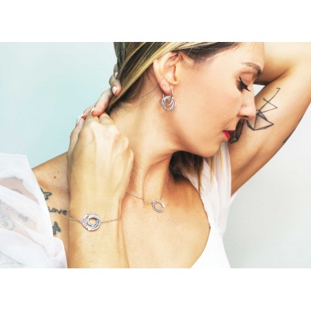 Silver earrings with cubic zirconium