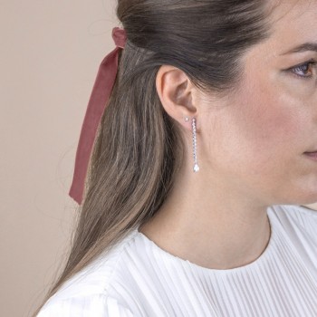 Silver earrings with cubic... 2