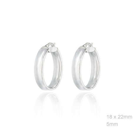 Boucles d'oreilles Argent lisse