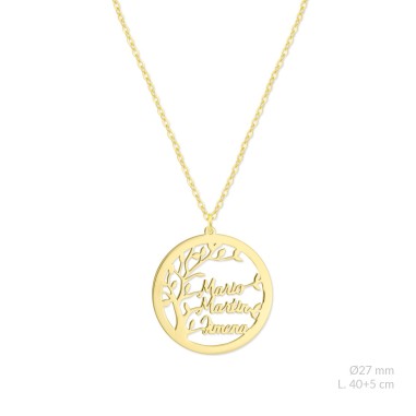 Silver necklace | 3 inscriptions