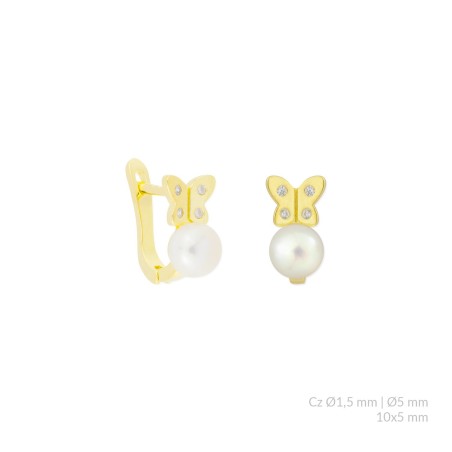 Silver earrings with cubic zirconium