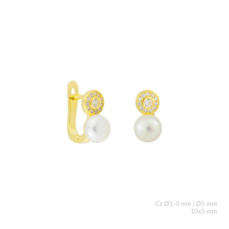 Silver earrings with cubic zirconium