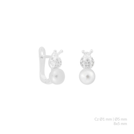 Silver earrings with cubic zirconium