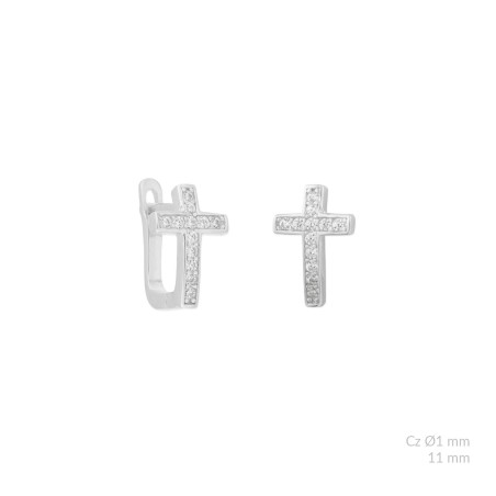 Boucles d'oreilles en Argent avec oxyde de zirconium